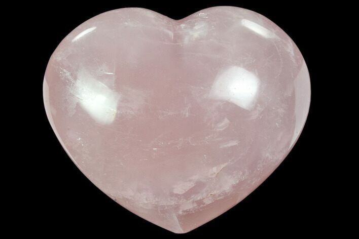Polished Rose Quartz Heart - Madagascar #63027